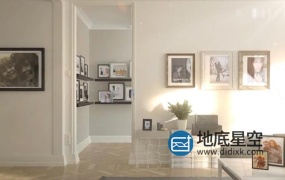 AE模板-清晨柔和的阳光透过窗户洒在房间内的唯美优雅相框照片相册展示动画