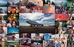 AE模板-时尚动感的多屏幕网格照片图片展示动画