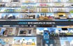 AE模板-60个机场巴士站城市景观建筑工地实验室等各种MG场景背景动画