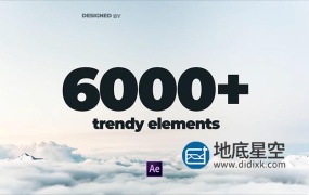 AE脚本-6000种MG图形转场社交媒体文字标题排版设计标志LOGO图标动画 V6.0