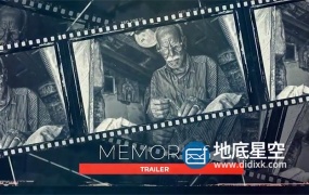 FCPX模板-黑色复古的电影胶片相册回忆照片开场 Memory Frames