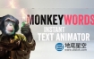 AE脚本-文字标题自动排版快速生成动画 MonkeyWords v1.00 + 使用教程