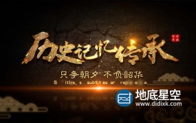 AE模板-大气的金色粒子中国风片头动画
