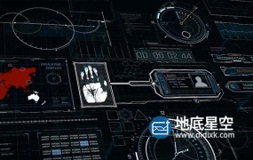 AE模板-700个未来高科技科幻感箭头标注赛博朋克全息动态图形UI界面元HUD素动画包