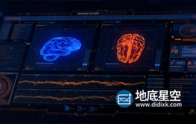 AE模板-10组未来高科技科幻显示屏人体扫描UI界面HUD元素动画