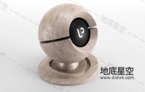C4D材质-浅色灰调实木地板材质球 02