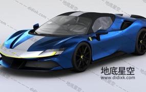 3D模型-法拉利sf90 spiderC4D模型