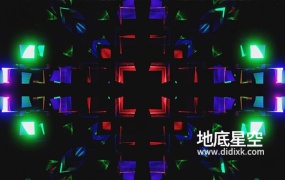 视频素材-五颜六色灯光闪烁舞台背景VJ循环动画