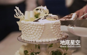 视频素材-婚礼切蛋糕