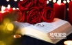视频素材-玫瑰花结婚戒指放在书上特写镜头