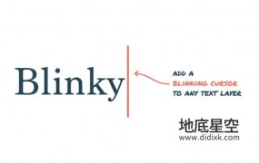 AE脚本-一键给文本添加闪烁的光标动画 Blinky 1.3