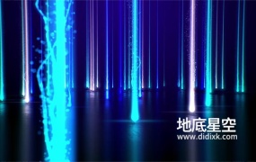 视频素材-科幻技术数据竖形光线指示灯系统VJ背景视频