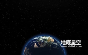 视频素材-太空中地球上空的恒星日出