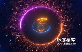 视频素材-霓虹灯倒计时 10-0