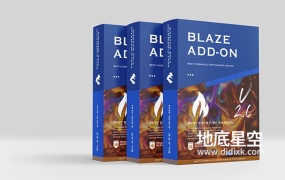 Blender插件-火焰烟雾爆炸特效生成插件 Blender Market – Blaze V2.0