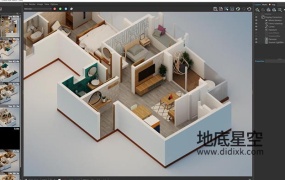 SketchUp教程-Sketchup Vray和Flextools室内3D平面图大师班视频