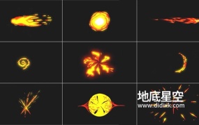 PR脚本-51组手绘卡通动漫游戏火焰燃烧爆炸MG动画预设