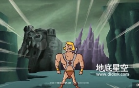 AE模板-二维卡通动漫动作火影忍者速度线动画