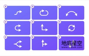 AE模板-70组扁平化多风格信息箭头图形动画