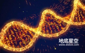 视频素材-HUD粒子DNA链螺旋视频