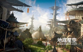 3D模型-梦幻奇幻部落王国欧式建筑