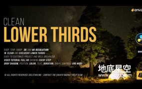 达芬奇预设-金色简洁字幕条角标文字标题排版动画Gold Clean Lower Thirds for DaVinci Resolve