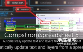 AE脚本-使用电子表格创建合成图层 CompsFromSpreadsheet 5.1.9