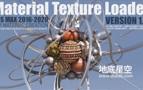 3DS MAX插件-加载PBR材质纹理插件 Material Texture Loader v1.50