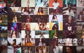 FCPX模板-马赛克照片墙转标志Logo动画 Mosaic Media Logo Reveal