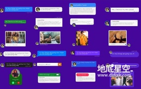 PR模板-手机短信社交聊天表情符号iphone消息框语音视频弹窗对话动画包 Message Tooklit V.2