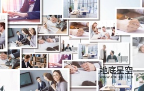 AE模板-照片墙汇聚成logo标志演绎片头动画