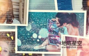 AE模板-周年纪念日生日婚礼家庭幻灯片图集展示电子相册动画