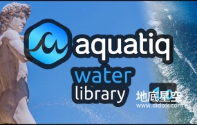 Blender插件-三维水流喷泉大海瀑布特效预设 Water Library Aquatiq 1.0.0