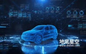 AE模板-未来科技感科幻标题视觉玻璃质感开场介绍动画