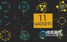 AE模板-500组二维卡通液体箭头数字背景转场科技图形元素MG动画