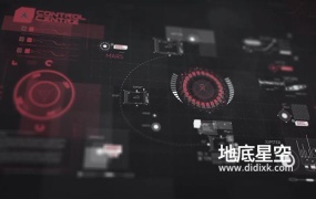 AE模板-未来高科技用户界面屏幕科幻HUD科技感赛博朋克元素UI动画