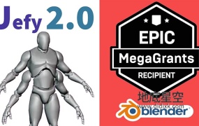 Blender插件-模型绑定导入UE4插件 Uefy v2.5 Script Addon For Blender 2.93+使用教程
