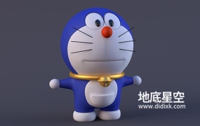 3D模型-卡通动漫角色电影哆啦A梦机器猫角色C4D模型