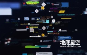 AE/PR模板-87个赛博朋克感未来高科技数字科技信息图表字幕条标题动画
