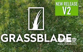Blender插件-三维草地花卉生成工具 Grassblade V2.2