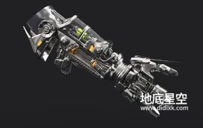 3D模型-科幻金属机械手