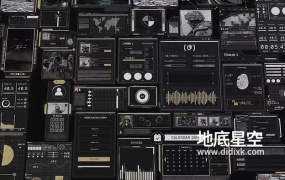 AE模板-37组未来派科幻高科技感UI用户界面赛博朋克信息图表动画