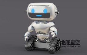 3D模型-履带探测智能机器人C4D模型