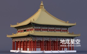 3D模型-中式古建寺庙建筑模型