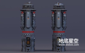 3D模型-核武器核能源储存罐C4D模型
