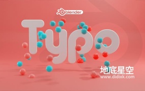 Blender插件-三维MG图形风格文字场景动画 Typo Text V1.0.0