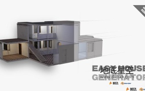 Blender插件-室内设计三维房屋搭建生成器 Easy House Generator