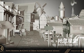 3D模型-中世纪建筑楼房模型