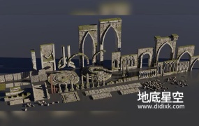 3D模型-中世纪遗址模型