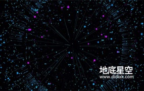 AE模板-数字粒子光点发散的标志logo开场片头